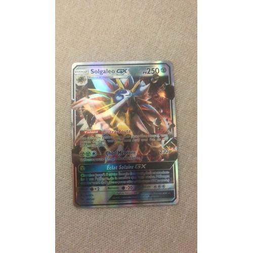 Carte Pokémon Ultra Rare Solgaleo Gx 250pv Édition Soleil Et Lune