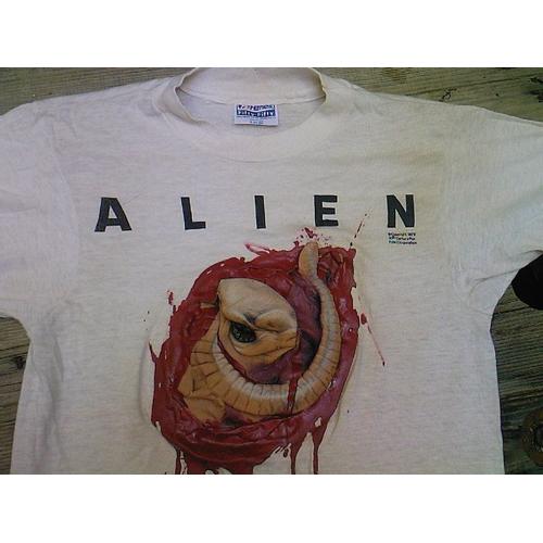 Alien Tshirt Original Century Fox 1979 Avec Impression En Relief En Latex