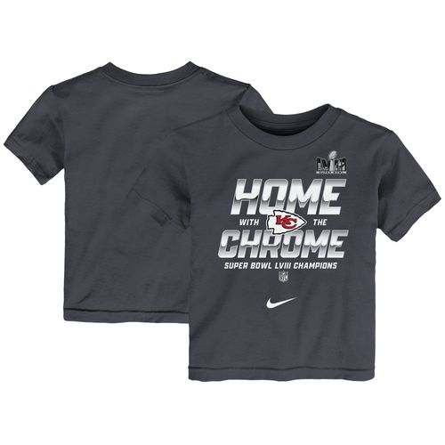 T-Shirt Nike Anthracite Kansas City Chiefs Super Bowl Lviii Champions Parade Pour Tout-Petit