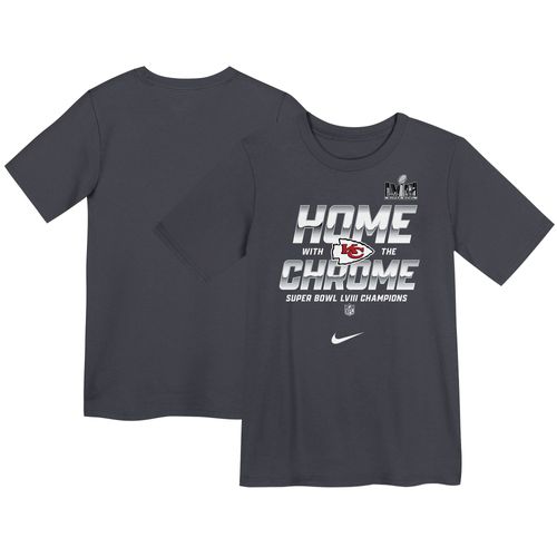 T-Shirt Nike Anthracite Pour Enfants D'âge Préscolaire Kansas City Chiefs Super Bowl Lviii Champions Parade