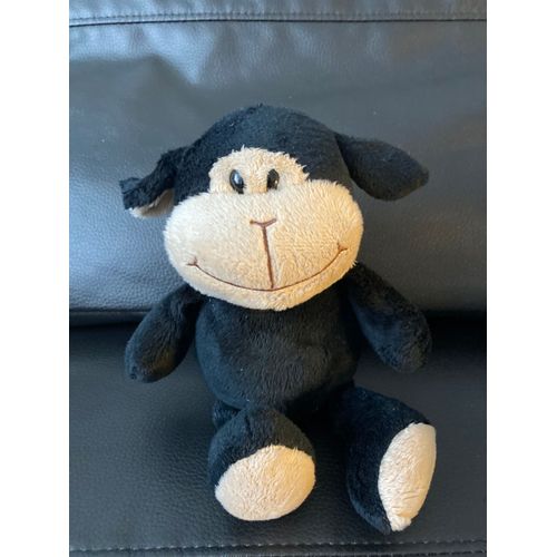 Peluche Doudou Mouton Brebis Noire Kinder 25 Cm