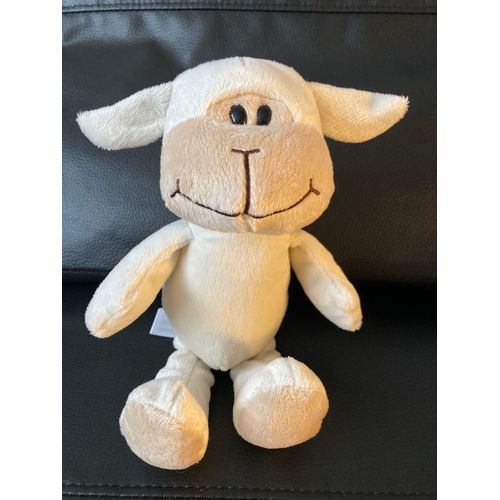 Peluche Doudou Brebis Mouton Souriant Beige Kinder 25 Cm