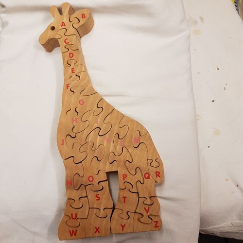 Puzzle En Forme De Girafe (Alphabet) Pour Enfants