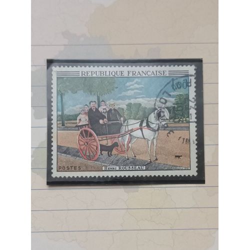 L298 -- Timbre Oblitéré France N ° 1517 -- Année 1967 -- " Oeuvre D'art : Henri Rousseau ; La Carriole Du Père Jumet ".