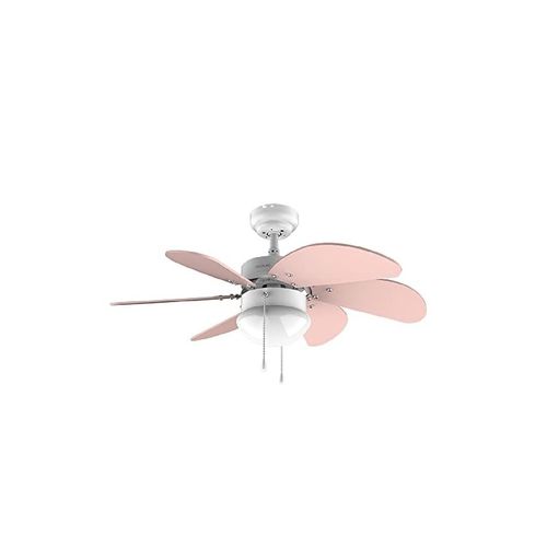 Cecotec Ventilateur de plafond EnergySilence 3600 Vision Nude. 50 W, diamètre 92 cm, lampe, 3 vitesses, 6 pales réversibles, fonction été/hiver, interrupteur de chaîne, blanc/nude