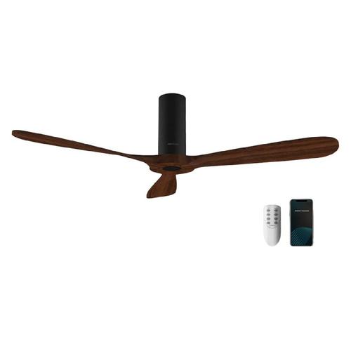 Cecotec Ventilateur de plafond avec télécommande et Wifi EnergySilence Aero 5500 Black Aqua Connecté. 40 W, Diamètre 52", 3 Lames, Protection IP44, Mode hiver-été, Minuterie