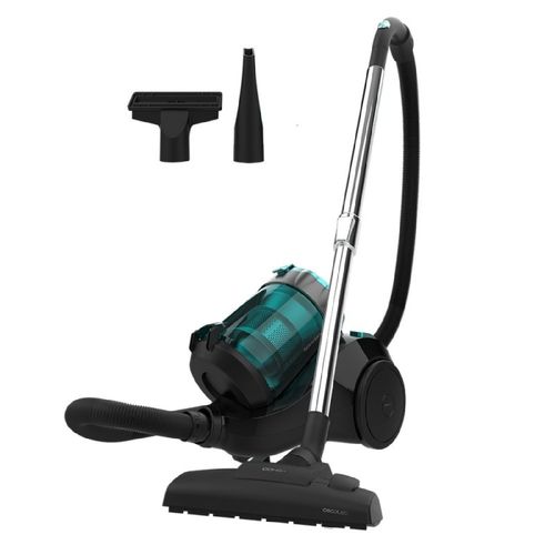 Cecotec Aspirateur traîneau Puissant sans Sac Conga Rockstar Multicyclonic. 800 W, multicyclonique, capacité de 2,5 L, Filtre à Haute efficacité, Tube télescopique en métal, Accessoires.