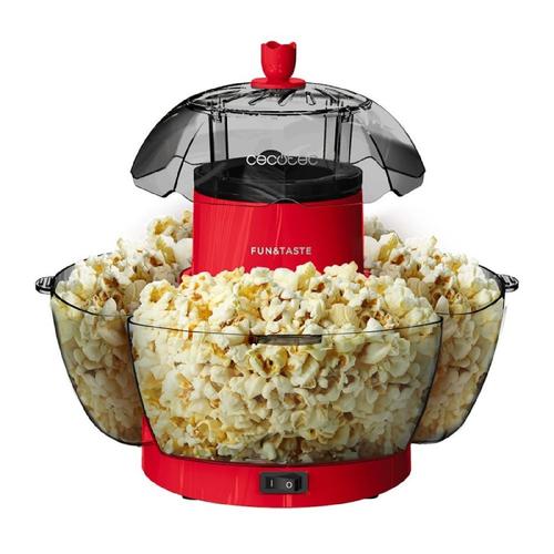 Cecotec Machine à popcorn électrique Fun&Taste P'Corn Lotus. Machine à popcorn de 1200 W, popcorn prêt en 2 minutes, comprend 4 récipients amovibles, capacité totale de 4,5 L.