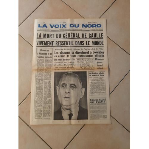 La Voix Du Nord N°8201 Du Mercredi 11 Novembre 1970