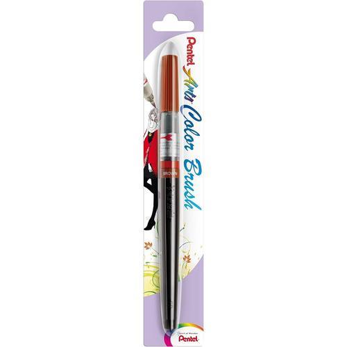 Pentel Blister De Pinceau Rechargeable Xgfl- 106, Pinceau Color Brush X1, Marron