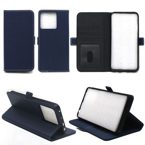 Housse Bleue Pour Xiaomi Redmi Note 13 4g Etui Bleu De Protection Portefeuille À Rabat Avec Porte Cartes Xeptio