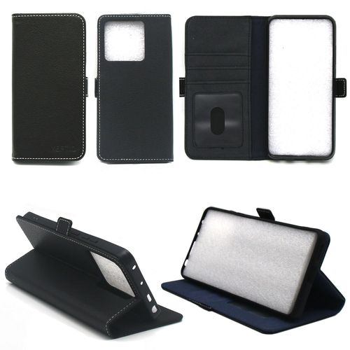 Housse Noire Pour Xiaomi Redmi Note 13 Pro 5g Etui Noir De Protection Portefeuille À Rabat Avec Porte Cartes Xeptio