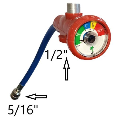 MANOMETRE + FLEXIBLE pour BOUTEILLE R32