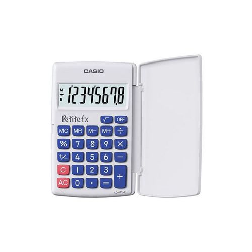 CALCULATRICE SCOLAIRE PRIMAIRE CASIO PETITE FX LC 401LV WE BLANC