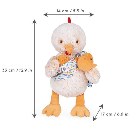 Kaloo Linoo - Peluche Papa Poule Paul - Beige - 33cm