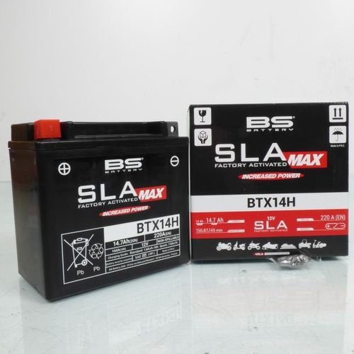 Batterie Sla Bs Battery Pour Moto Indian 1200 Ftr 2018 À 2022 Ytx14h-Bs / 12v 12ah Neuf