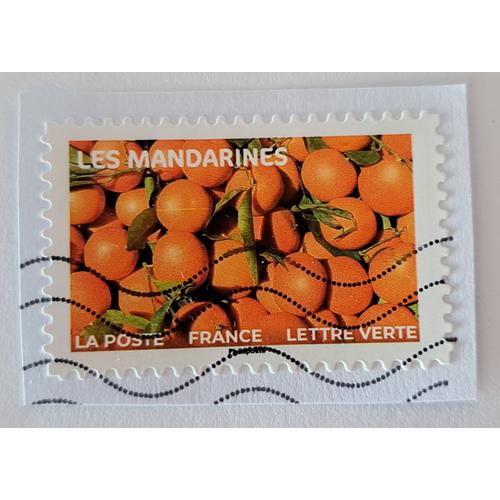 Timbre Les Mandarines, Série Fruits, France, 2023, Oblitéré, N° Y&t 2299