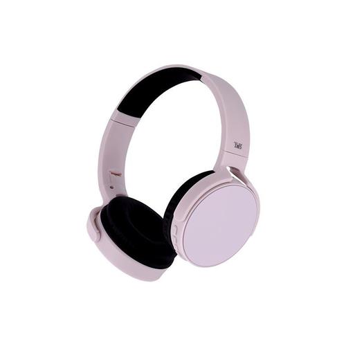 T'nB SINGLE 2 - Écouteurs avec micro - circum-aural - Bluetooth - sans fil - jack 3,5mm - rose