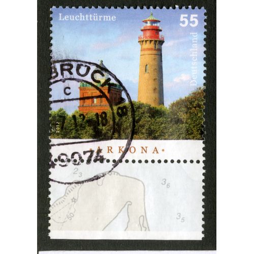 Timbre Oblitéré Deutschland, Arkona, Leuchttürme, 2012, 55