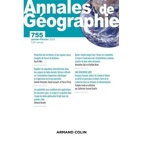 Annales De Géographie - N°755 1/2024