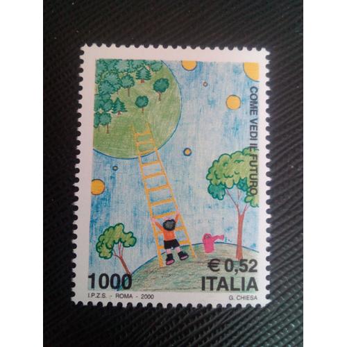 Timbre Italie Y T 2439 Concours De Peinture Pour Enfants Stampin' The Future 2000 ( 070208 )