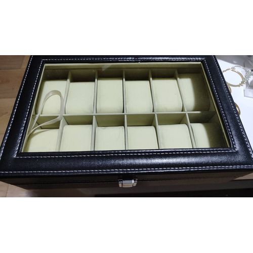 Coffret De Montres En Cuir Véritable Homme