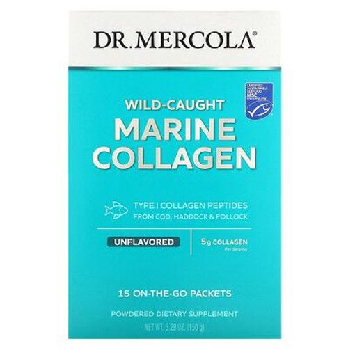 Dr. Mercola Collagène Marin Sauvage, Sans Arôme, 15 Sachets