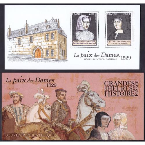 Les Grandes Heures De L'histoire De France (8) : Marguerite D'autriche Et Louise De Savoie "La Paix Des Dames" Bloc Souvenir N° 162 Année 2019 N° 5357 5358 Yvert Et Tellier Luxe