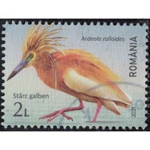 Roumanie 2021 Oblitéré Used Oiseau Ardeola Ralloides Crabier Chevelu Y&t Ro 6674 Su