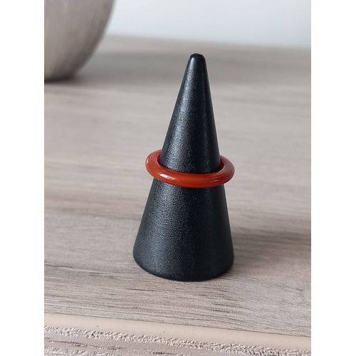 Bague En Agate Orange Taille 49