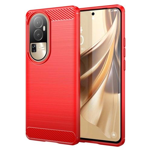 Coque Pour Oppo Reno 10 / 10 Pro 5g - Housse Etui Silicone Gel Carbone + Film Ecran - Rouge