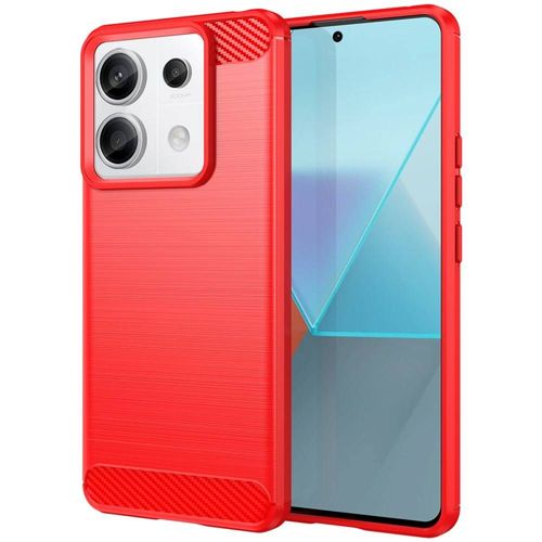 Coque Pour Xiaomi Redmi Note 13 Pro 5g / Poco X6 5g - Housse Etui Silicone Gel Carbone + Film Ecran - Rouge