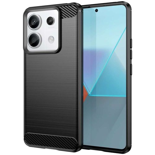 Coque Pour Xiaomi Redmi Note 13 Pro 5g / Poco X6 5g - Housse Etui Silicone Gel Carbone + Verre Trempe - Noir