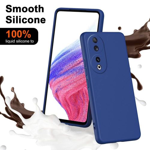 Coque Pour Huawei Honor 90 5g - Housse Etui Silicone Gel Fine + Film Ecran - Bleu Fonce