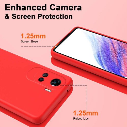Coque Pour Huawei Honor 90 Lite 5g - Housse Etui Silicone Gel Fine + Verre Trempe - Rouge
