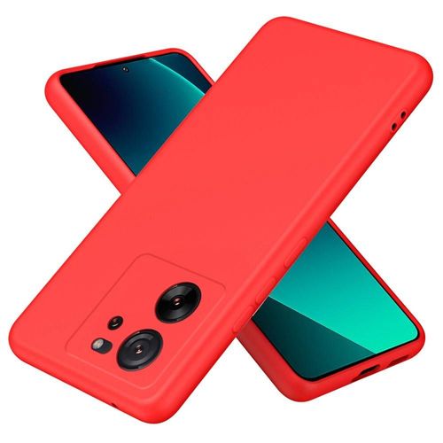 Coque Pour Xiaomi 13t / 13t Pro 5g - Housse Etui Silicone Gel Fine + Film Ecran - Rouge
