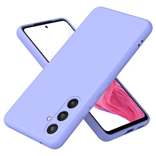 Coque Pour Samsung Galaxy S24 Plus 5g - Housse Etui Silicone Gel Fine + Verre Trempe - Mauve