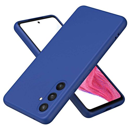 Coque Pour Samsung Galaxy S24 Plus 5g - Housse Etui Silicone Gel Fine + Verre Trempe - Bleu Fonce