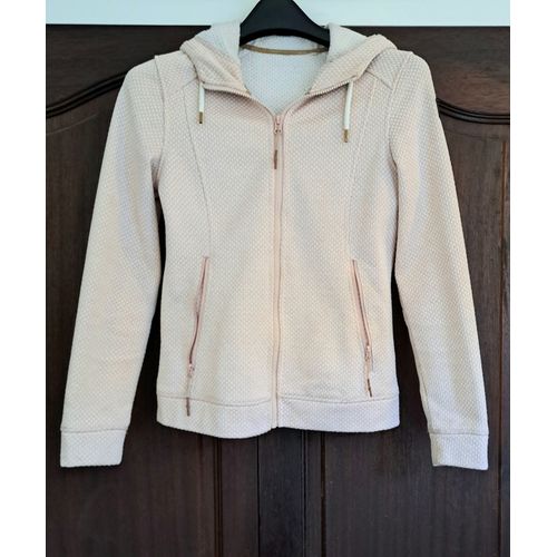 Gilet Rose Clair Manteau Veste Femme Infroissable Coton Très Doux À Capuche Poches Fermeture Éclair 36 S - Envoi Très Rapide Et Soigne.
