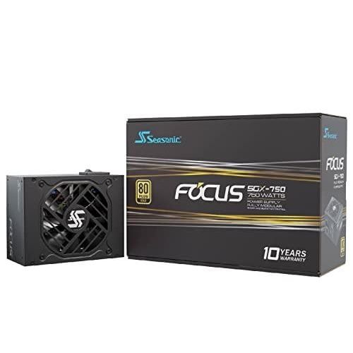 Seasonic Bloc d'alimentation 750W FOCUS-SGX-750 Modular (80+Gold) (750?W), Alimentation PC, Noir