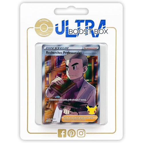Recherches Professorales 24 25 Full Art - Ultraboost X Epée Et Bouclier - Célébrations - 25 Ans - Coffret De 10 Cartes Pokémon Françaises