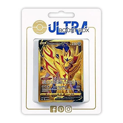Zamazenta V 212 202 Secr Te Gold - Ultraboost X Epée Et Bouclier 1 - Coffret De 10 Cartes Pokémon Françaises
