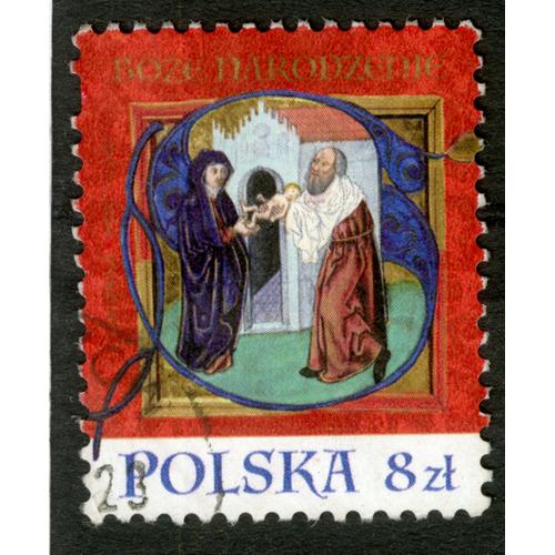 Timbre Oblitéré Polska, Boze Narodzenie, 8 Zl