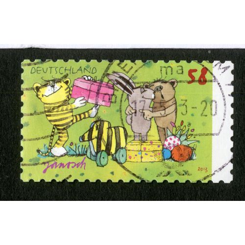Timbre Oblitéré Deutschland, Janosch, 2013, 58