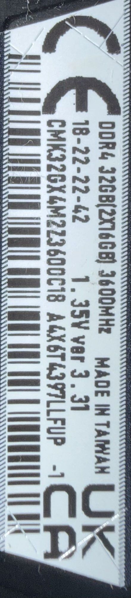 RAM DDR4 2x16 3600 MHz