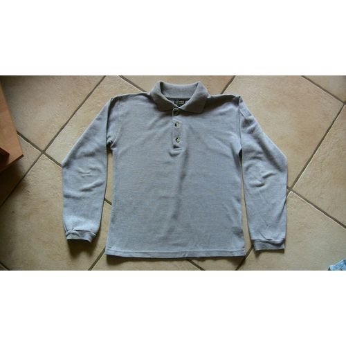 Polo Manches Longues Gris 10 Ans Action Wears