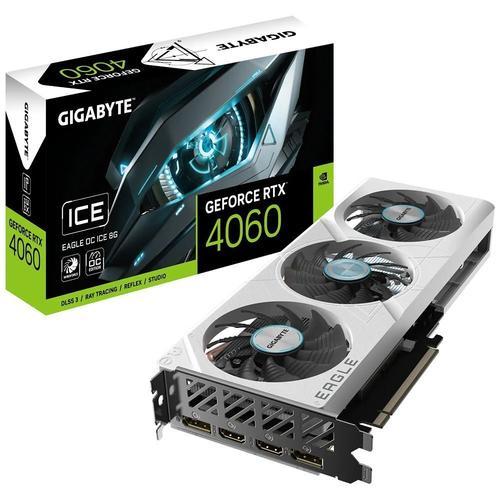 Gigabyte GV-N4060EAGLEOC ICE-8GD Eagle ICE OC 8G, GeForce RTX 4060, 8.0GB GDDR6, PCI-Express