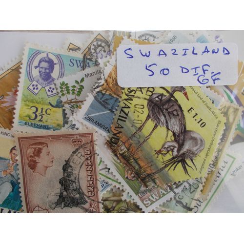 Swaziland 50 Timbres Différents Grands Formats