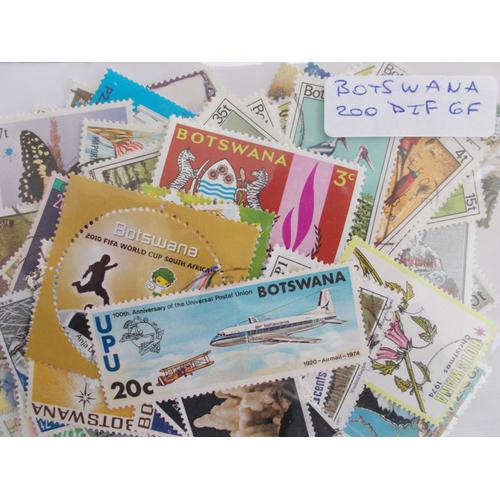 Botswana 200 Timbres Différents Grands Formats