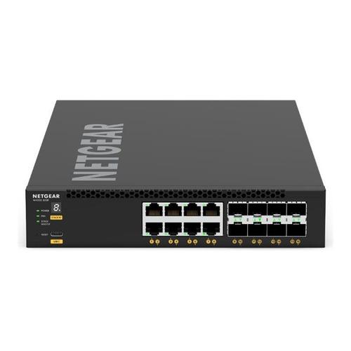 NETGEAR M4350-8X8F - Commutateur - C3 - Géré - 8 x 10/100/1000/2.5G/5G/10GBase-T + 8 x 1 Gigabit / 10 Gigabit SFP+ - flux d'air de l'avant vers l'arrière - Montable sur rack